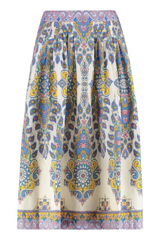  에트로 롱 스커트 코튼  멀티컬러