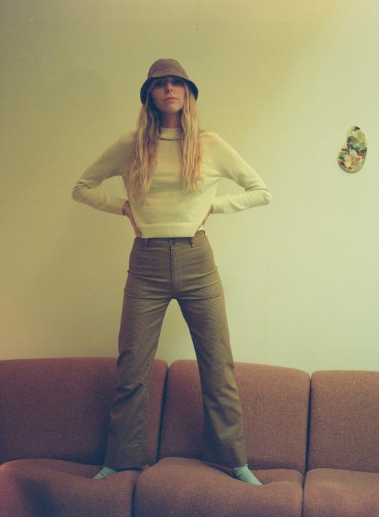  마리아 스탠리 스트레이트 팬츠 루나 팬츠 2.0 하운드투스 팬츠 - MARIA STANLEY