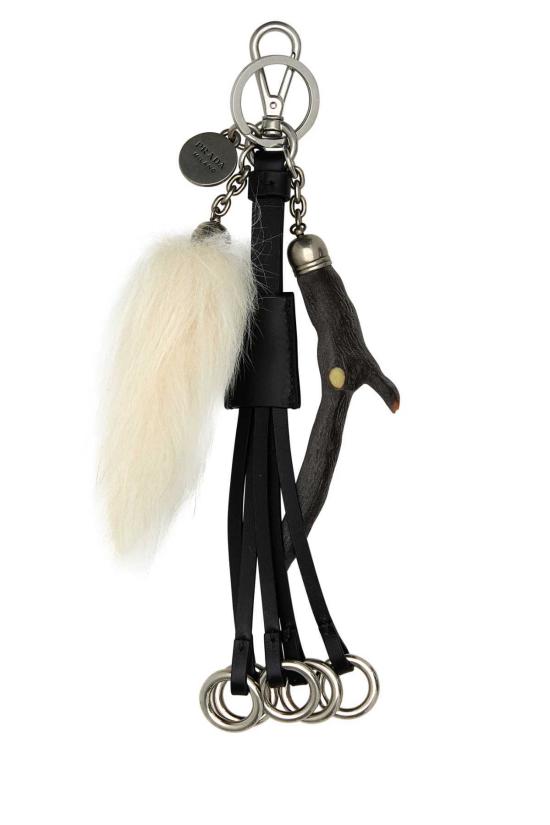  프라다 키링 가죽  블랙 - PRADA