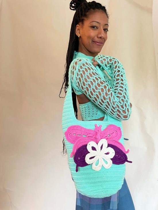  Abacaxi 긴팔 티셔츠 엄지 구멍이 있는 아바카시 니트 슈러그 - OTHER BRANDS