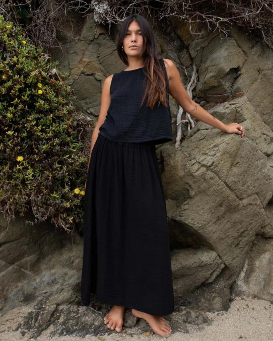  어니스트 코튼 데님 팬츠 카탈리나 스커트 크림/블랙