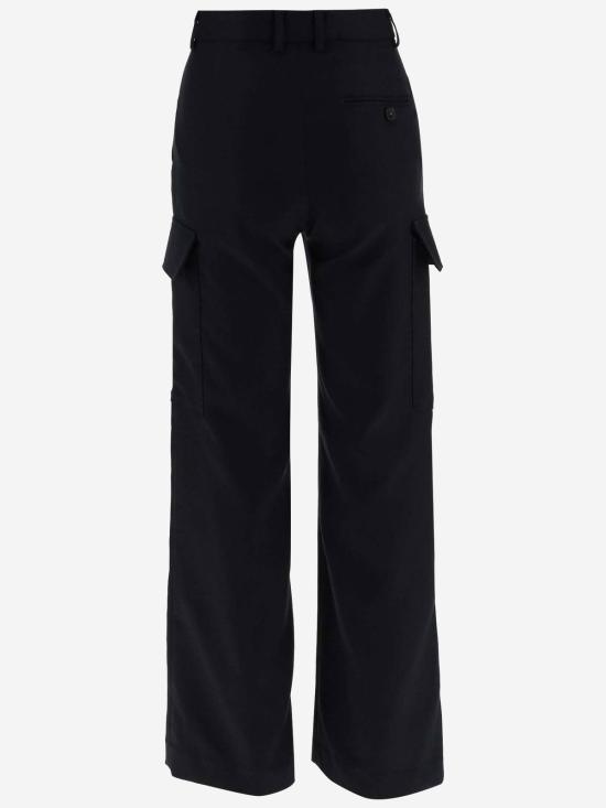  스텔라 맥카트니 스트레이트 팬츠 스텔라 매카트니 카고  블랙 테크니컬 저지 소재 - STELLA MCCARTNEY