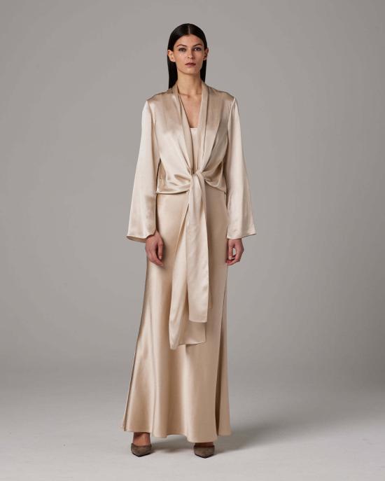  VOZ 블라우스 Voz 실크 페더라이트 랩  골드 - OTHER BRANDS