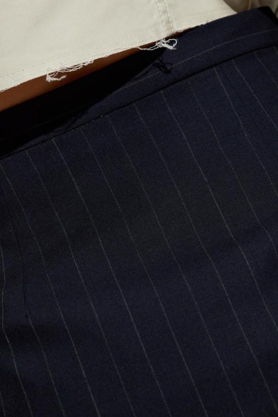  마르지엘라 미디 스커트 메종  스트라이프 패턴  (블루) - MAISON MARGIELA