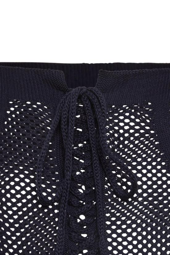  올리비아 라티노비치 숏 스커트 자자 미니 스커트 네이비 - OLIVIA LATINOVICH