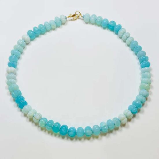  테오도시아 목걸이/팬던트 조각된 음영 오팔 캔디 목걸이 밝은 파란색