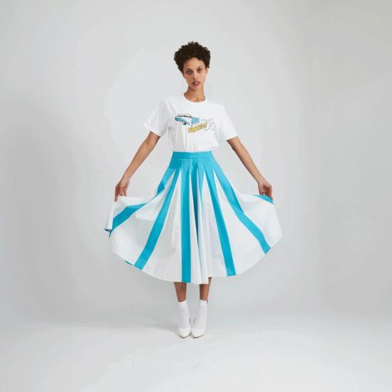  BATSHEVA 롱 스커트 바체바 프레야  스쿠버 스트라이프 - OTHER BRANDS