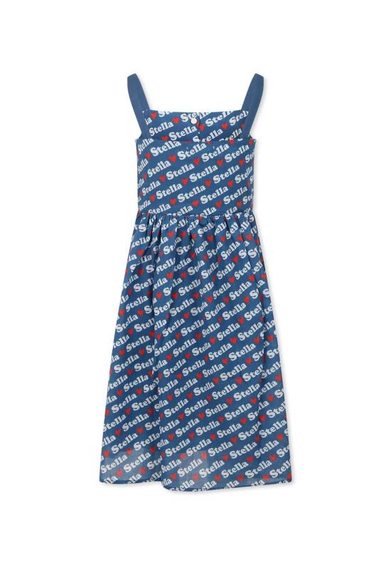  [키즈] 스텔라 맥카트니 원피스 스텔라 매카트니 아동용 로고 블루 드레스 - STELLA MCCARTNEY
