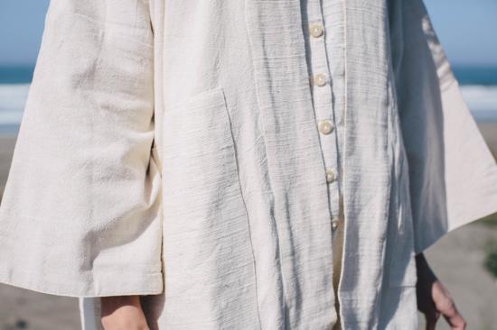  Happy French Gang 트렌치 코트 해피 프렌치 갱 인사이드 도트 코트 화이트 - OTHER BRANDS