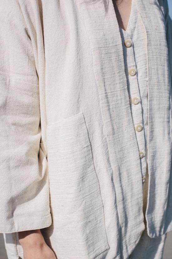  Happy French Gang 트렌치 코트 해피 프렌치 갱 인사이드 도트 코트 화이트 - OTHER BRANDS