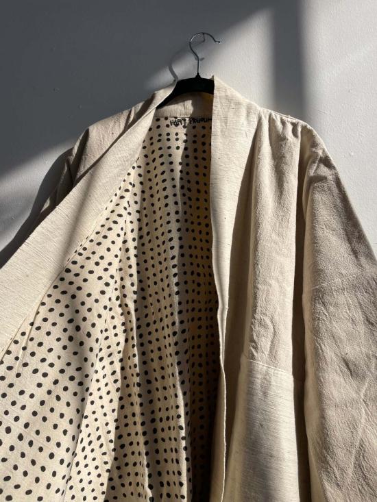  Happy French Gang 트렌치 코트 해피 프렌치 갱 인사이드 도트 코트 화이트 - OTHER BRANDS