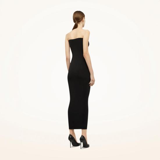  월포드 롱 원피스 울포드 페이탈 드레스 블랙 - WOLFORD