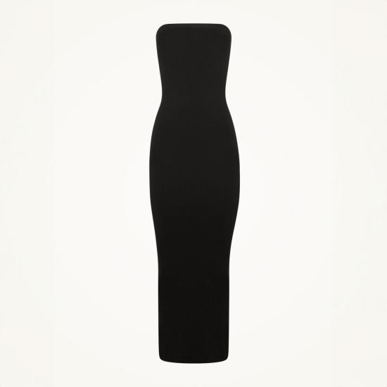  월포드 롱 원피스 울포드 페이탈 드레스 블랙 - WOLFORD