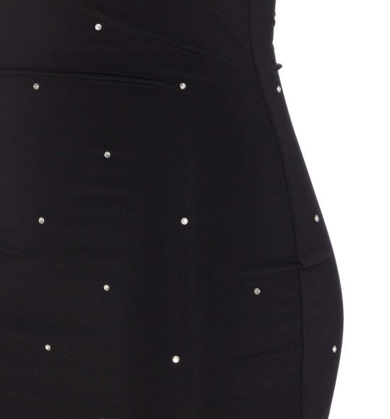  아미리 숏 원피스 크리스탈 미니 드레스 블랙 - AMIRI