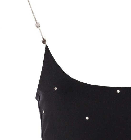  아미리 숏 원피스 크리스탈 미니 드레스 블랙 - AMIRI