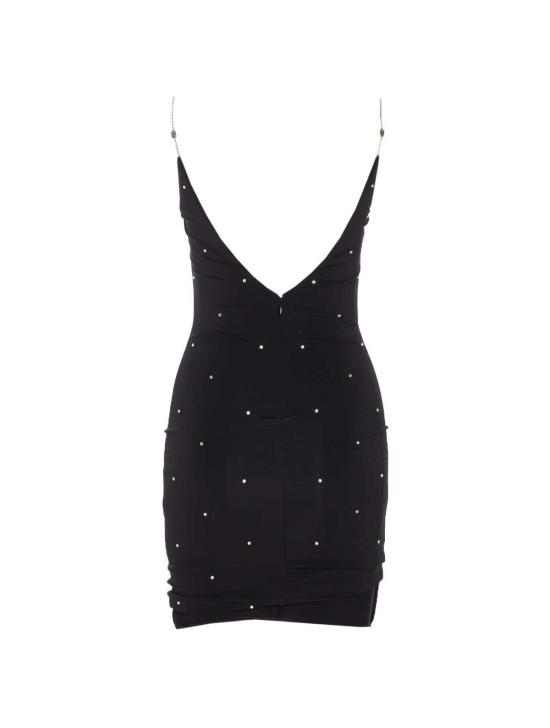  아미리 숏 원피스 크리스탈 미니 드레스 블랙 - AMIRI