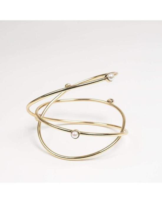  Cornelia Webb 팔찌 코넬리아 웹 진주 장식 트리플 와이어 골드 - OTHER BRANDS
