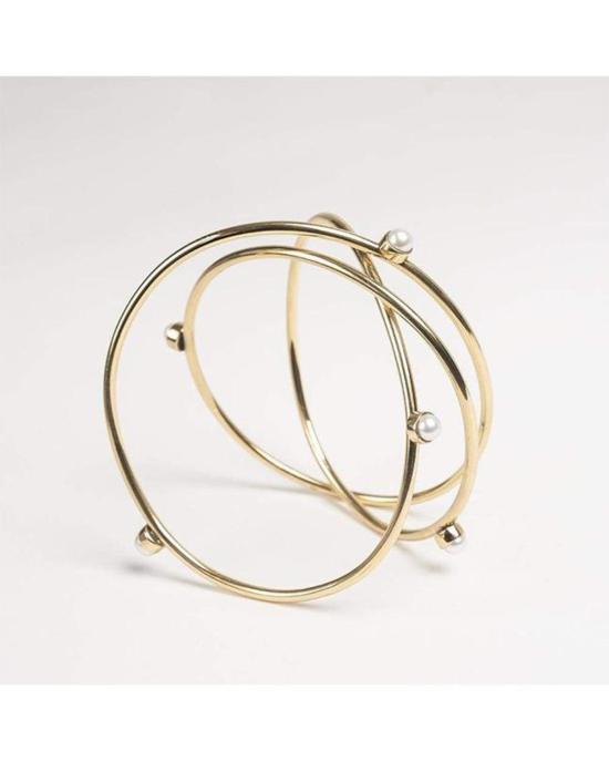  Cornelia Webb 팔찌 코넬리아 웹 진주 장식 트리플 와이어 골드 - OTHER BRANDS