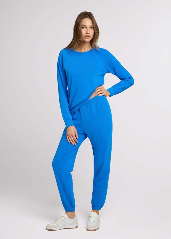  The Standard Stitch 스트레이트 팬츠 스탠다드 스티치 스웨트팬츠 블루 - OTHER BRANDS