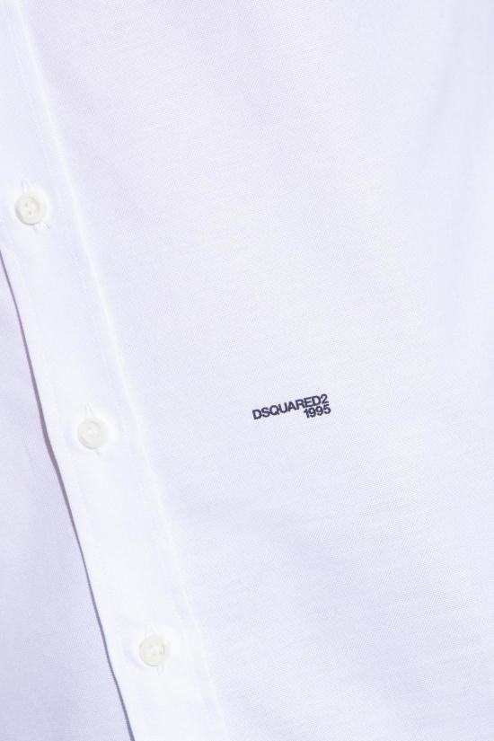  디스퀘어드2 긴팔 셔츠 Dsquared2 로고  (화이트) - DSQUARED2