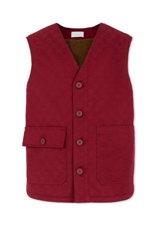  [키즈] 구찌 자켓 GG 자카드 베스트 레드