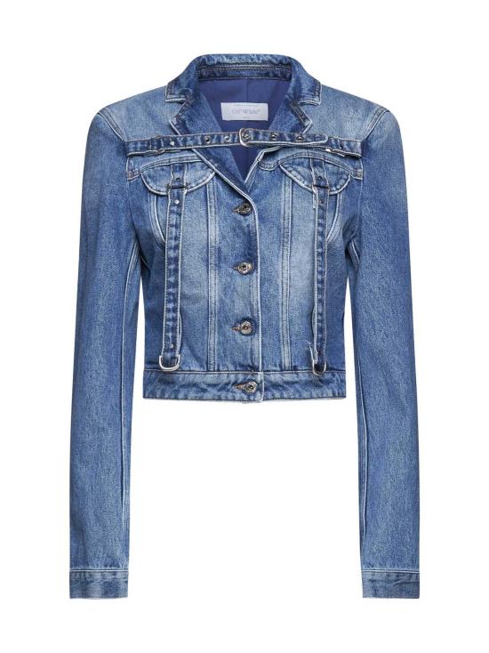  오프화이트 데님 자켓 재킷 블루