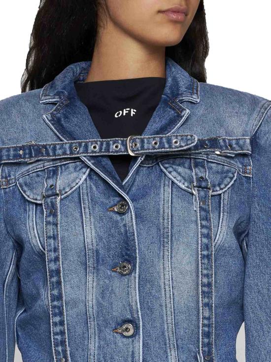  오프화이트 데님 자켓 재킷 블루 - OFF WHITE