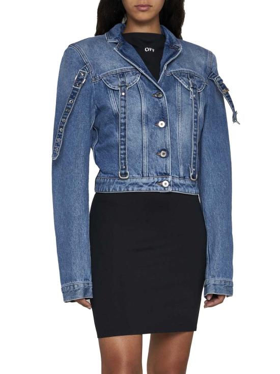  오프화이트 데님 자켓 재킷 블루 - OFF WHITE