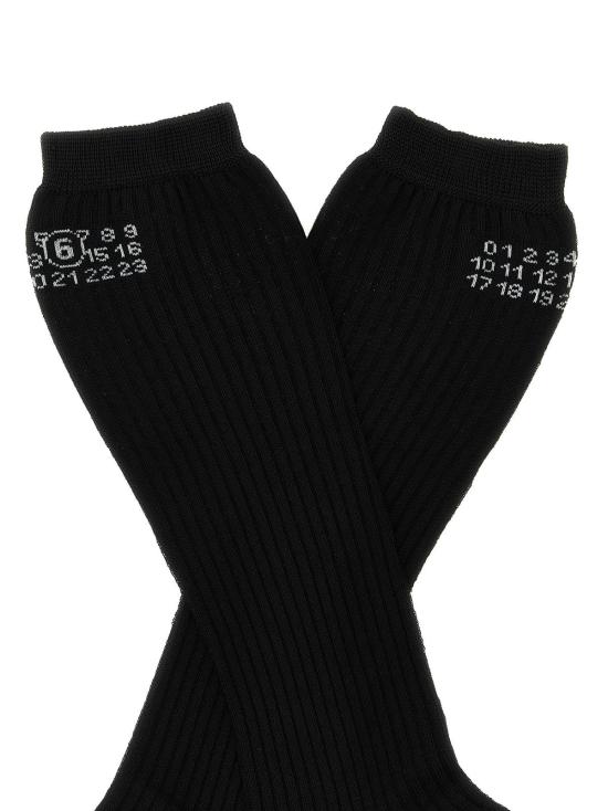  MM6 메종마르지엘라 양말 Mm6 메종 마르지엘라 부틀렉 삭스 블랙 - MM6 MAISON MARGIELA