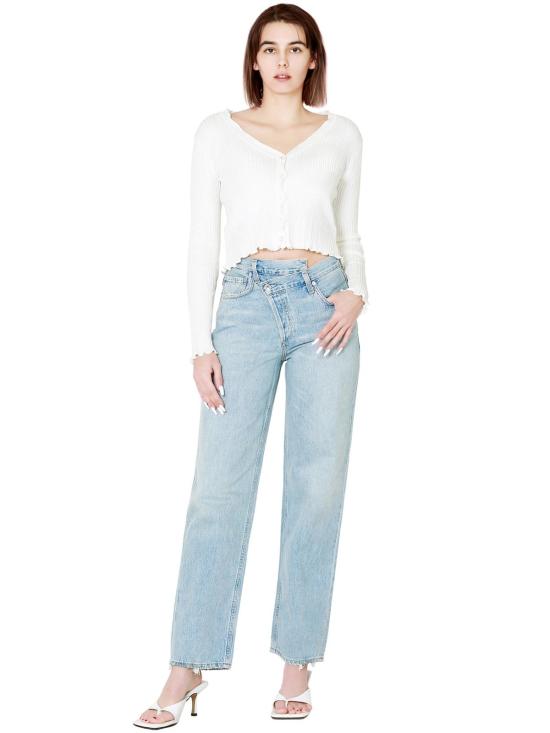  에이골디 데님 팬츠 아골드 크리스 크로스 업사이즈 진 서브어비아 - AGOLDE