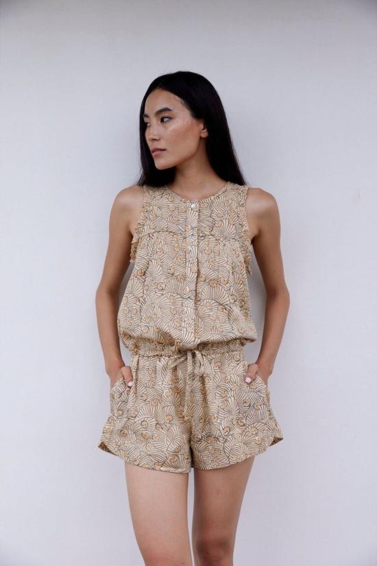  씨큐씨 엘에이 점프수트 Cqc La 핸드 프린트 시만 롬퍼 - CQC LA