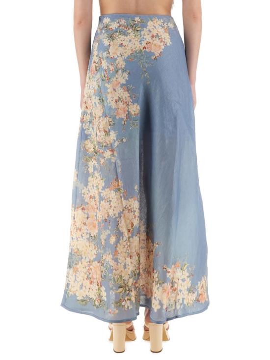 짐머만 롱 스커트 캐스케이디안  베이비 블루 - ZIMMERMANN