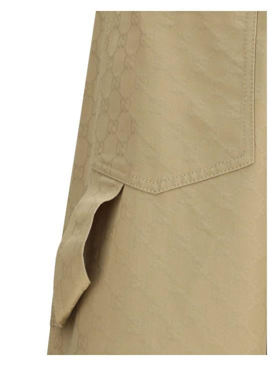  구찌 스트레이트 팬츠 코튼  비스크 - GUCCI