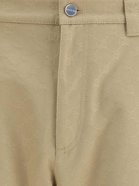  구찌 스트레이트 팬츠 코튼  비스크 - GUCCI