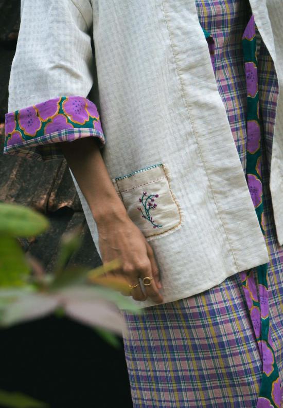  이키비 자켓 블루밍 리버서블 오버레이 재킷 - IKKIVI