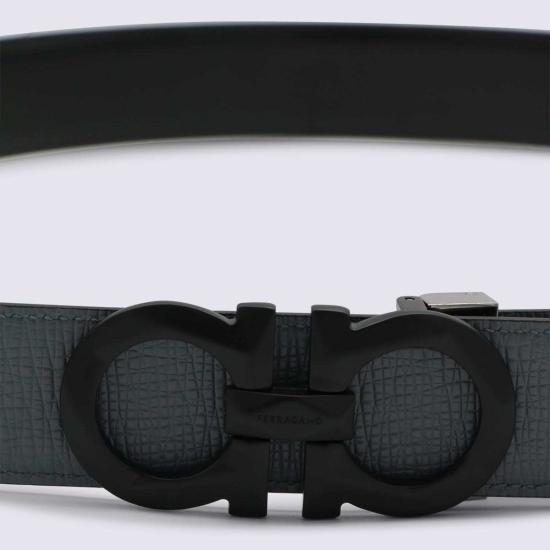  살바토레 페라가모 가죽 벨트 페라가모 가죽  다크 그레이 - SALVATORE FERRAGAMO