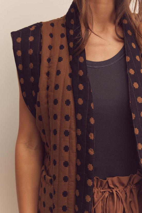  아멘테 베스트 퀼팅 타이 웨이스트  모카 - AMENTE