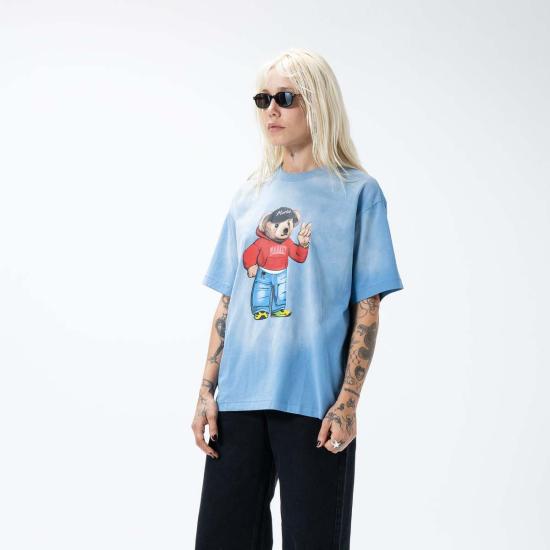  마켓 반팔 티셔츠 핏 체크 베어 티셔츠 - MARKET