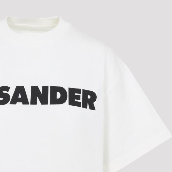  질샌더 반팔 티셔츠 질 샌더 오버사이즈 로고 티셔츠 포셀린 - JIL SANDER