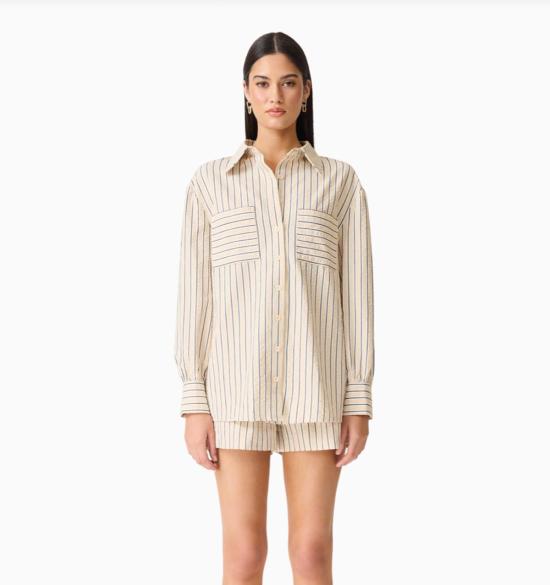  Curaae 블라우스 쿠라에 칼레아 셔츠 베이지/화이트