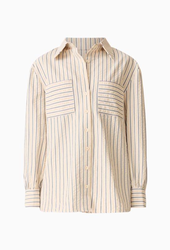  Curaae 블라우스 쿠라에 칼레아 셔츠 베이지/화이트 - CURAAE