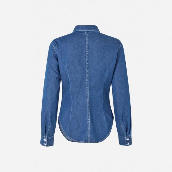  바움 운드 페르드가르텐 데님 셔츠 Baum und Pferdgarten Maria 셔츠 라이트 웨어 데님 - BAUM UND PFERDGARTEN