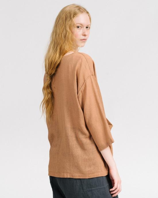  리비지티드 매터스 블라우스 Revisited Matters 황마 작업 셔츠 점토 - REVISITED MATTERS