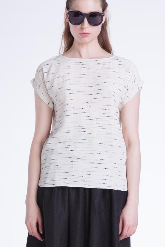  세선 반팔 티셔츠 세순 이즈 탑 고아 프린트 - SESSUN