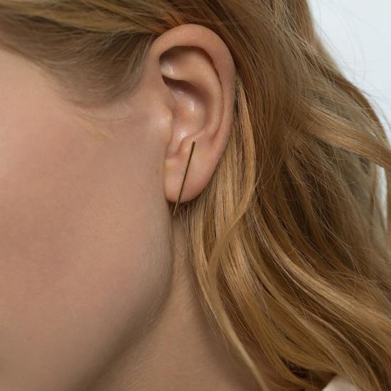  캐슬린 휘태커 이어링 스틱 스터드 14k 옐로우 골드