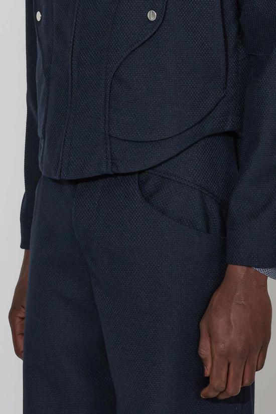  장 뤽 앰브리지 라벨 자켓 J.L A.L 퍼미안 재킷 라피스 블루 - J.L-A.L