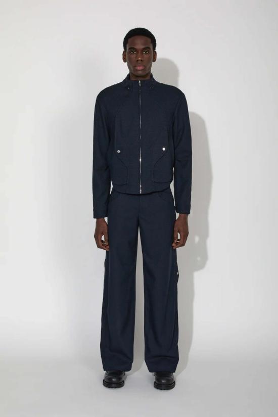  장 뤽 앰브리지 라벨 자켓 J.L A.L 퍼미안 재킷 라피스 블루 - J.L-A.L