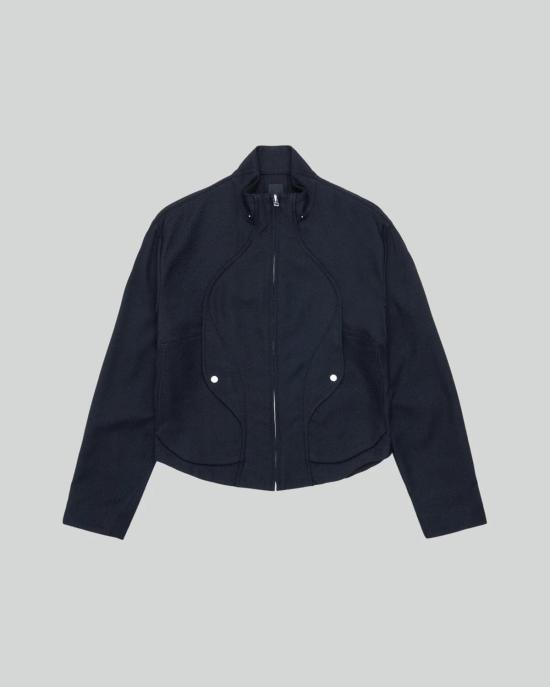  장 뤽 앰브리지 라벨 자켓 J.L A.L 퍼미안 재킷 라피스 블루