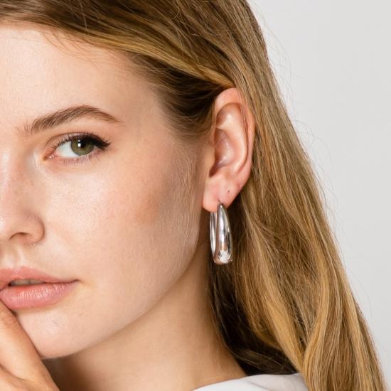  일레 란 이어링 볼드 라지 후프  실버 - ILLE LAN