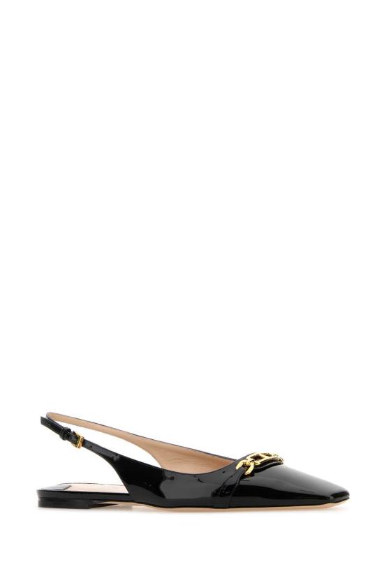  톰포드 플랫 슈즈 톰 포드 블랙 레더 발레리나 슈즈 블랙 - TOMFORD